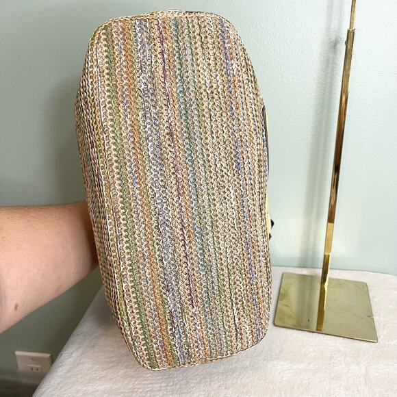 Brighton Bella LIMONE Tote Handbag Purse Woven Leather Lemon - Picture 10 of 12